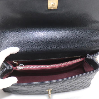 Chanel Coco Handle 29 2-Way Shoulder Bag Black Caviar Leather