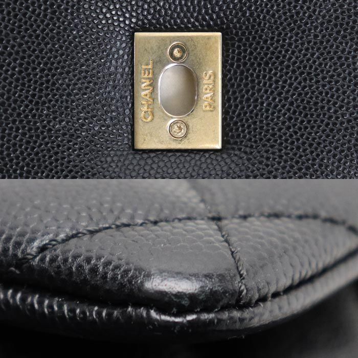 Chanel Coco Handle 29 2-Way Shoulder Bag Black Caviar Leather
