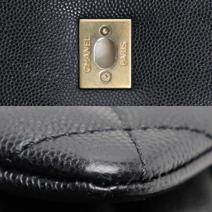 Chanel Coco Handle 29 2-Way Shoulder Bag Black Caviar Leather