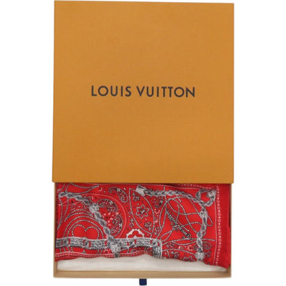 Louis Vuitton Carre 55 LV Rope Silk Red Scarf