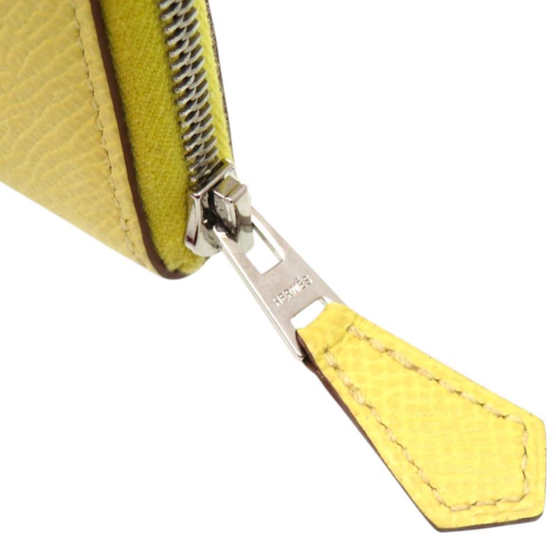 Hermes Azap Mini Veau Epsom Yellow Coin Case