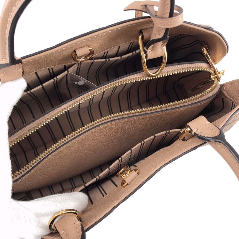 Louis Vuitton Monogram Empreinte Montaigne BB 2-Way Shoulder Bag Beige