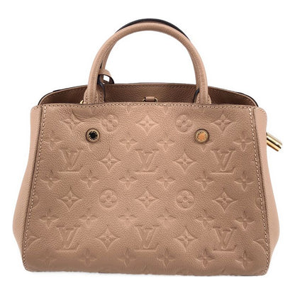 Louis Vuitton Monogram Empreinte Montaigne BB 2-Way Shoulder Bag Beige