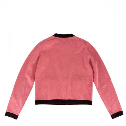 Chanel Set Top Jacket Skirt Coco Button Vintage Pink Burgundy