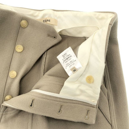 Celine by Phoebe Philo Wool Wide Pants 2 Beige 36