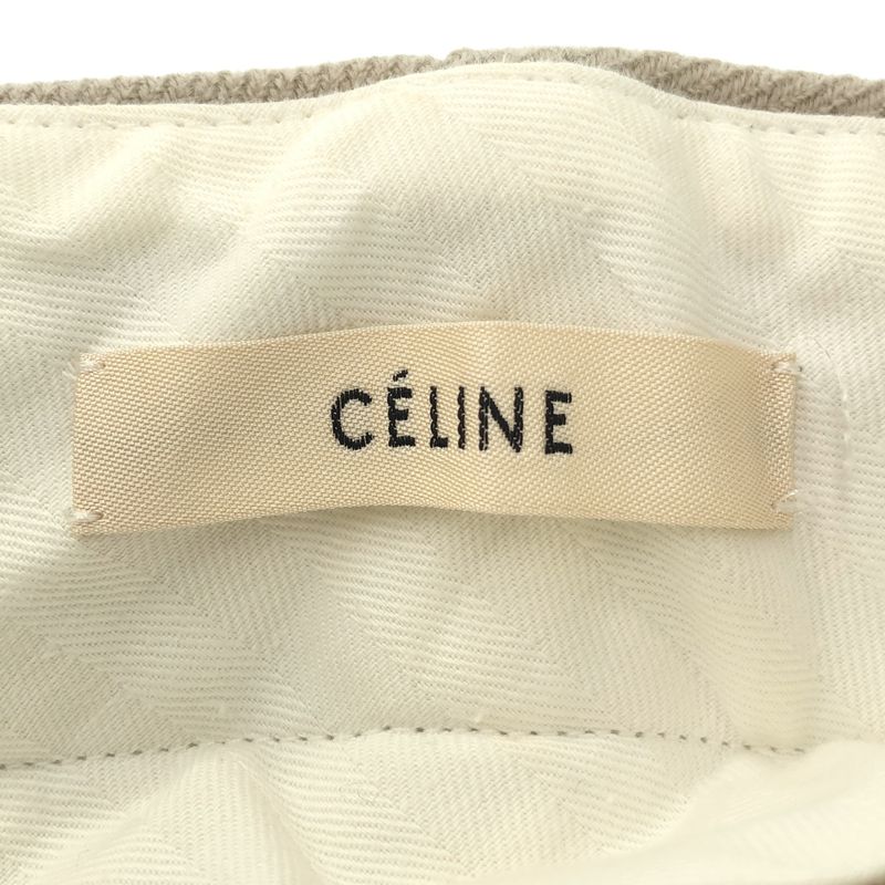 Celine by Phoebe Philo Wool Wide Pants 2 Beige 36