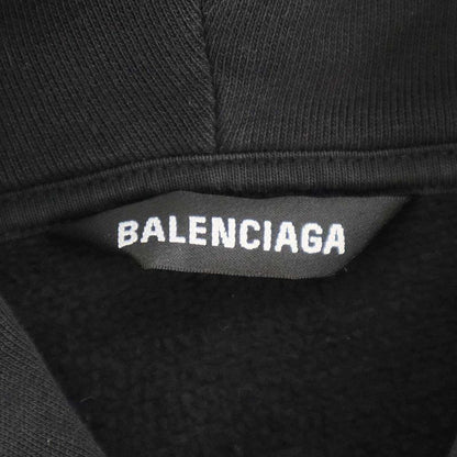 Balenciaga I Love Medium Fit Hoodie Distressed Black