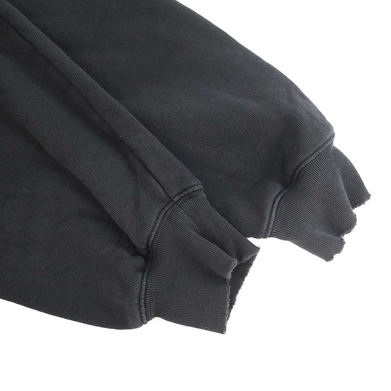 Balenciaga I Love Medium Fit Hoodie Distressed Black