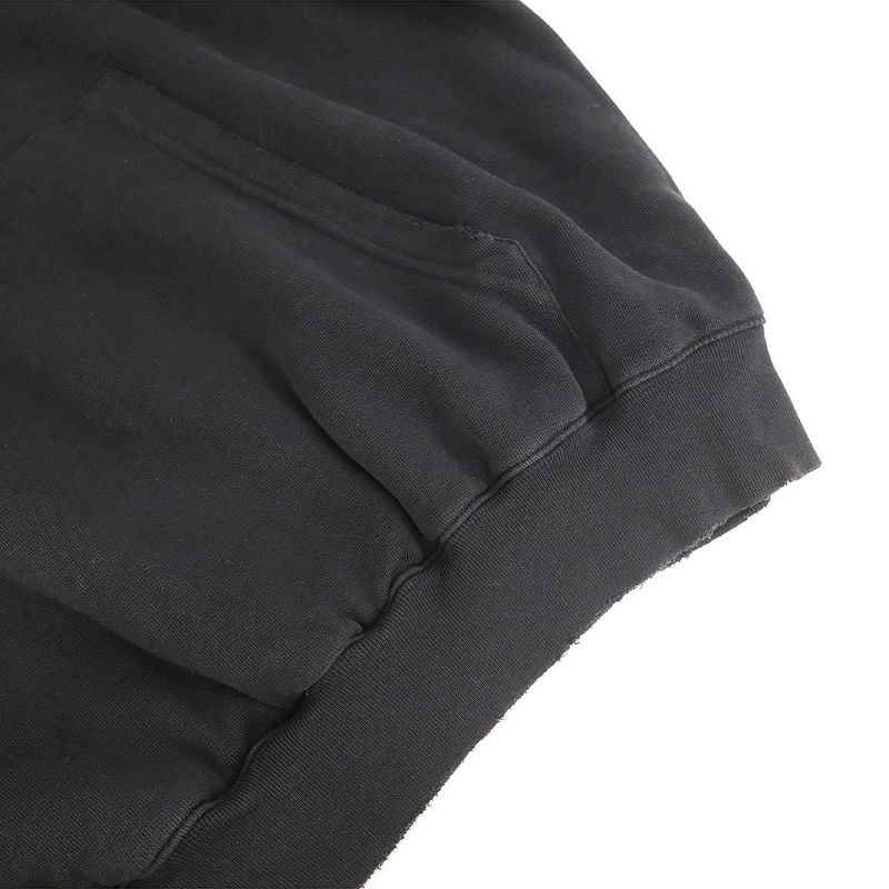 Balenciaga I Love Medium Fit Hoodie Distressed Black