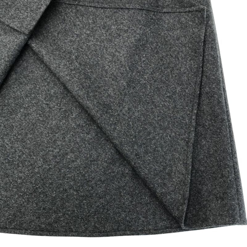 Celine Wool Wrap Skirt Gray 40