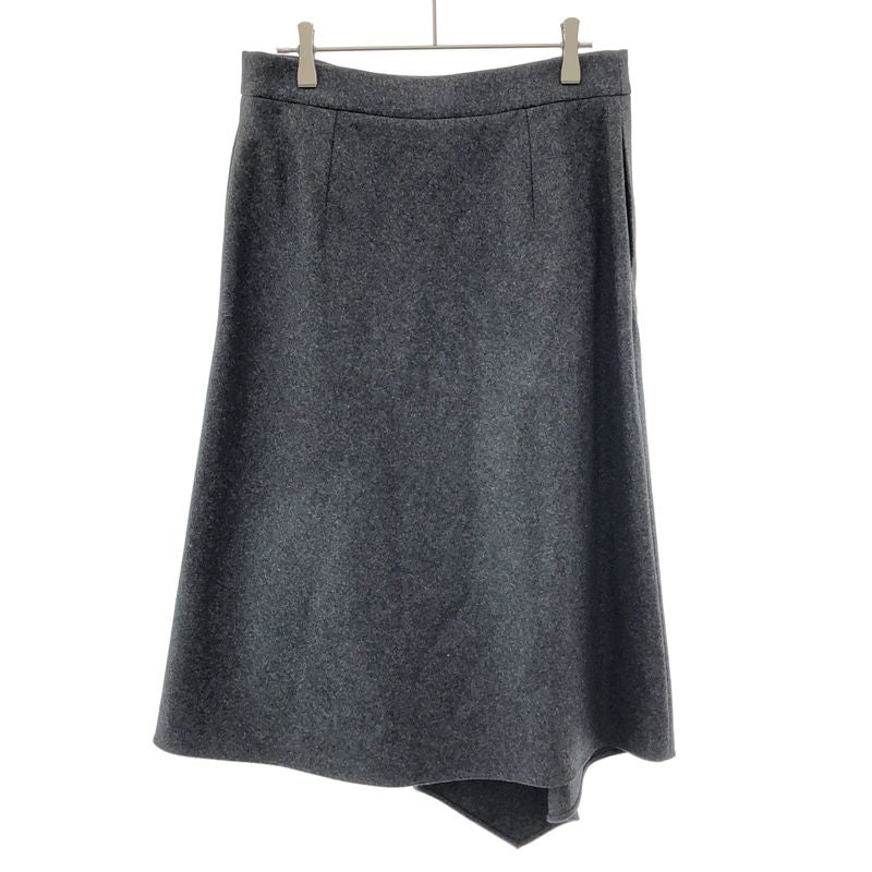 Celine Wool Wrap Skirt Gray 40