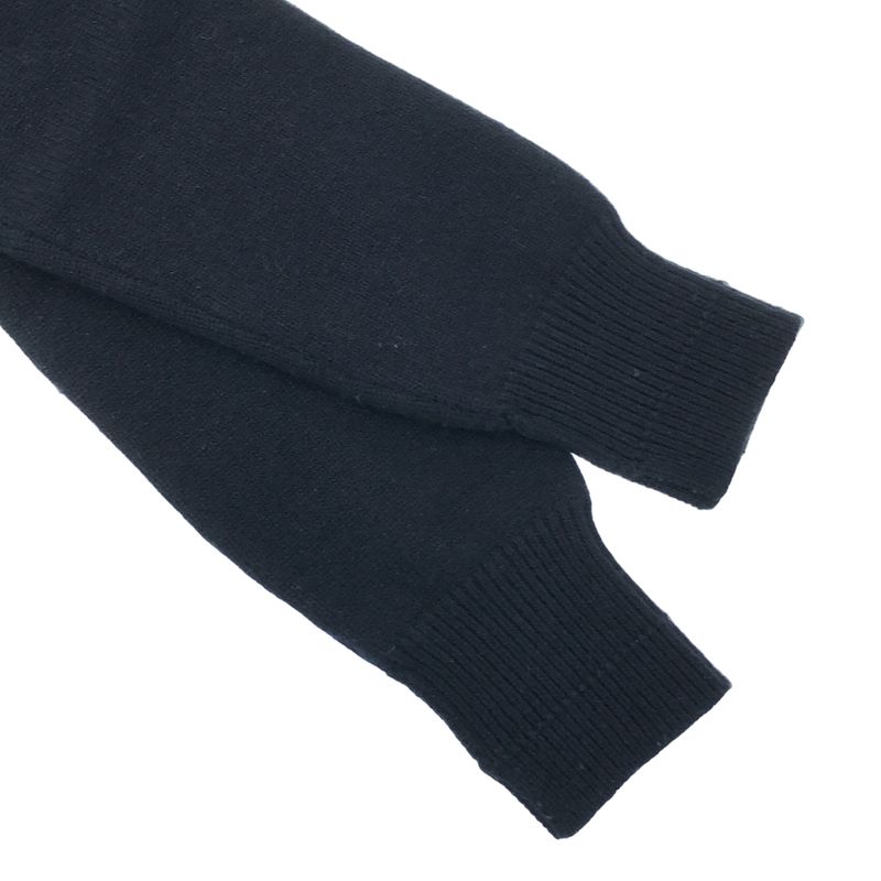 Celine by Phoebe Philo Fur Button Cashmere Knit Cardigan 2 Navy
