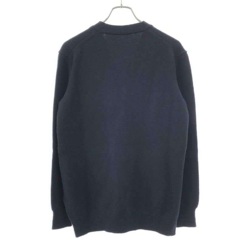 Celine by Phoebe Philo Fur Button Cashmere Knit Cardigan 2 Navy