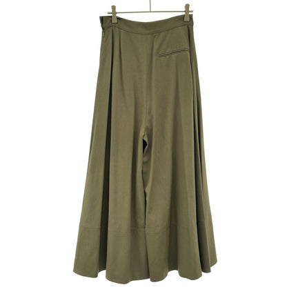 Loewe Skirt Silhouette Wide Wool Pants Olive 36