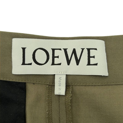 Loewe Skirt Silhouette Wide Wool Pants Olive 36