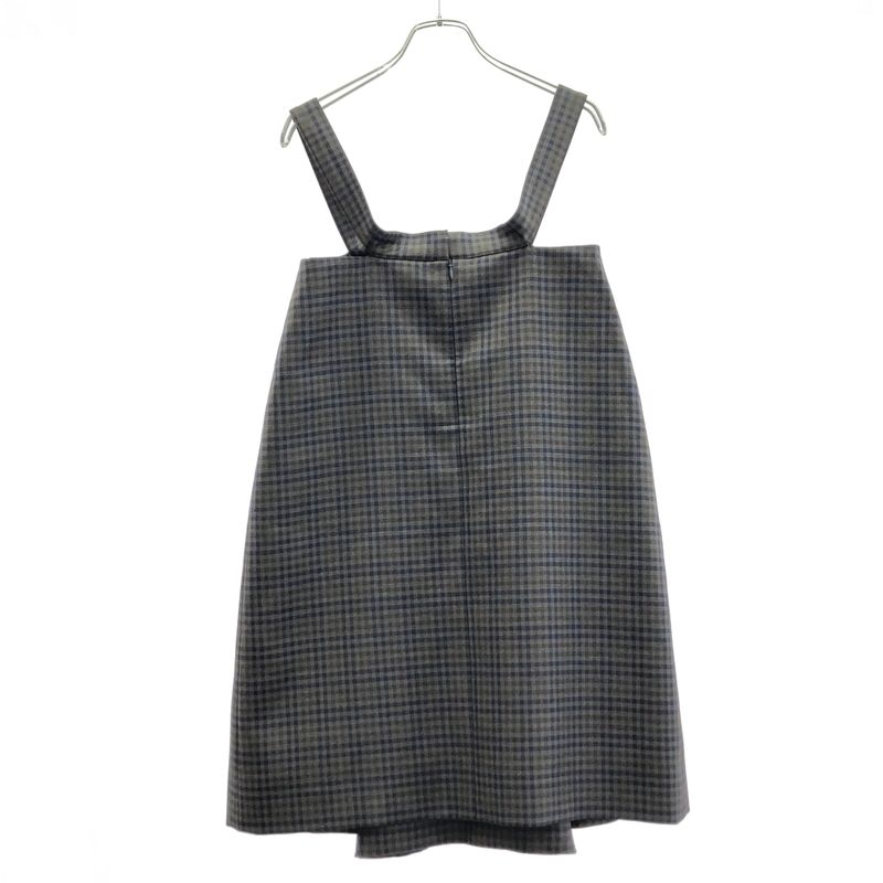 Balenciaga Check Overalls Mixed Color 36 Skirt