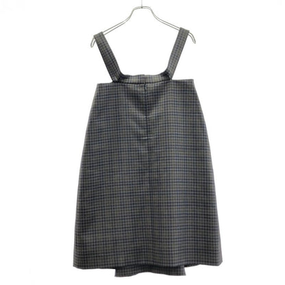 Balenciaga Check Overalls Mixed Color 36 Skirt