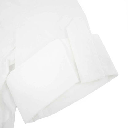 Hermes Short Sleeve Pullover Pocket Blouse Shirt White 38 Sweater