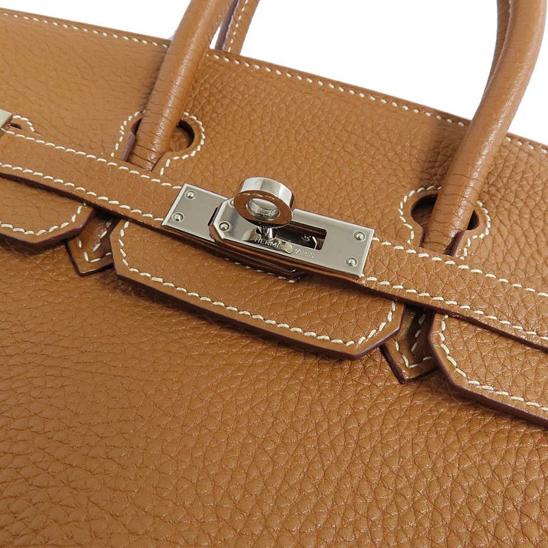 Hermes Birkin 25 Gold Togo Silver Handbag