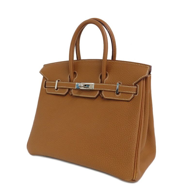 Hermes Birkin 25 Gold Togo Silver Handbag