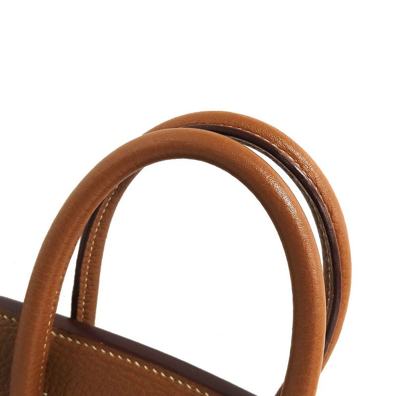 Hermes Birkin 25 Gold Togo Silver Handbag