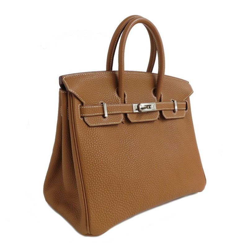 Hermes Birkin 25 Gold Togo Silver Handbag