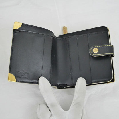 Louis Vuitton Compact Zip Suhali Black Gold Bifold