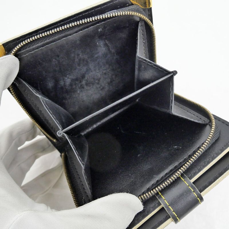 Louis Vuitton Compact Zip Suhali Black Gold Bifold