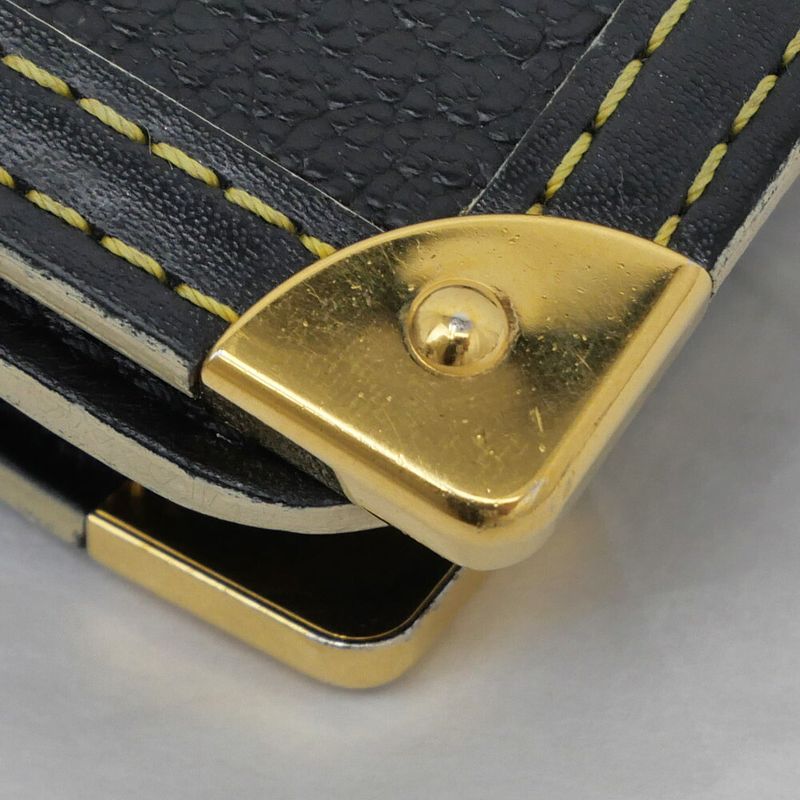 Louis Vuitton Compact Zip Suhali Black Gold Bifold