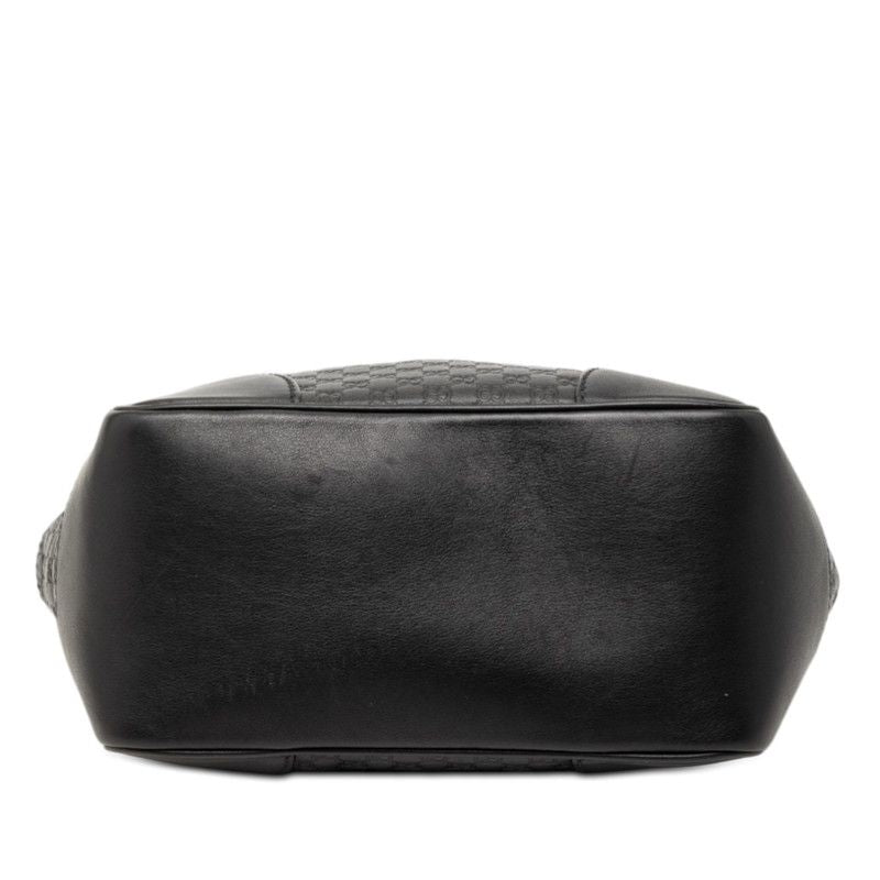 Gucci Micro Guccissima 2-Way Shoulder Bag Black Leather