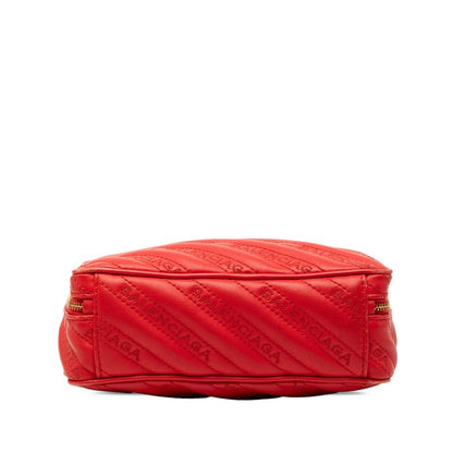 Balenciaga Reporter Xs Chain Shoulder Bag Red Leather