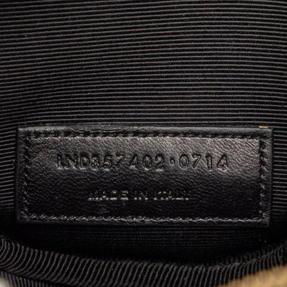 Saint Laurent Cassandra Crossbody Chain Shoulder Bag Black Gold Leather Sequin