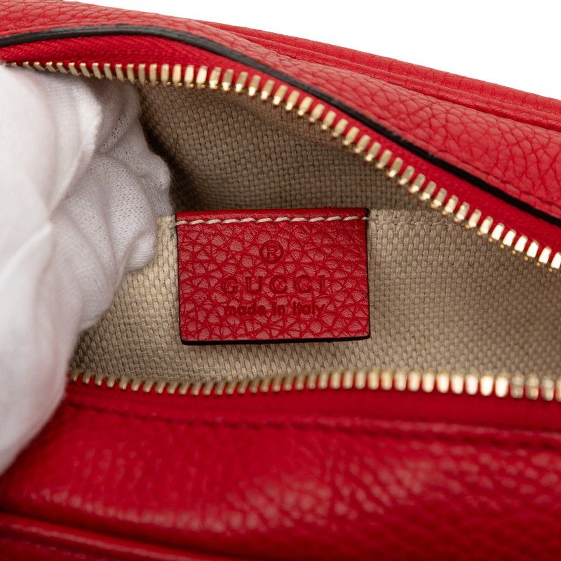 Gucci Soho Interlocking Tassel Disco Bag Red Leather