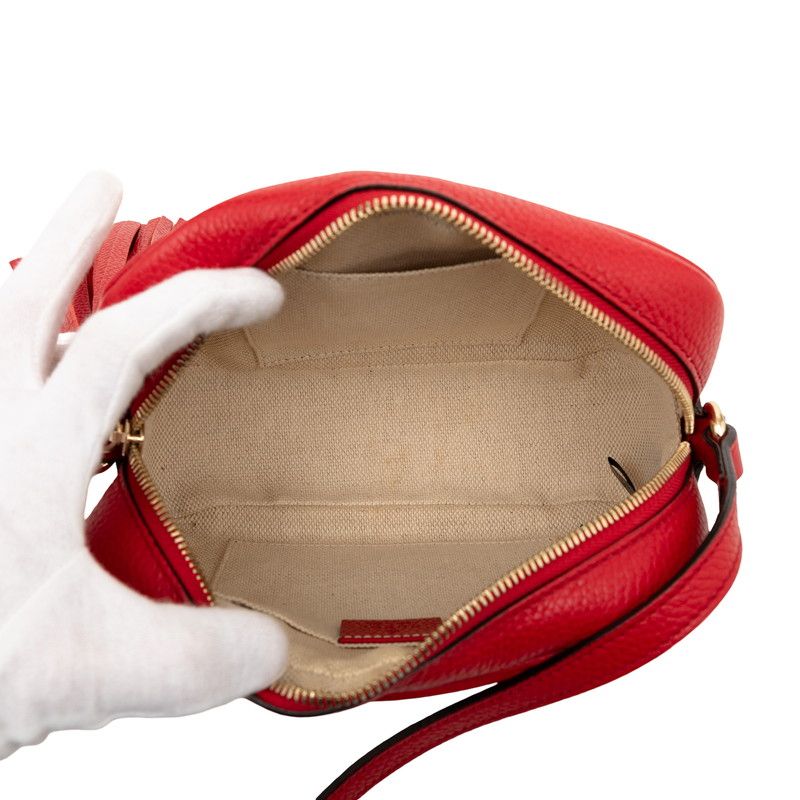 Gucci Soho Interlocking Tassel Disco Bag Red Leather