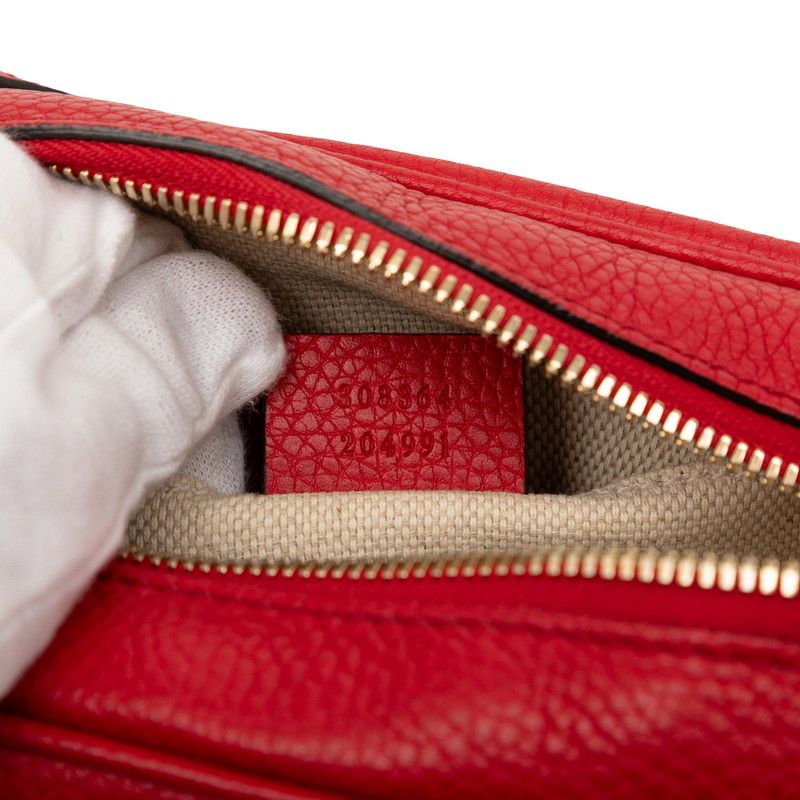 Gucci Soho Interlocking Tassel Disco Bag Red Leather