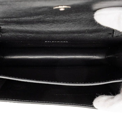 Balenciaga Shoulder Bag Leather Black