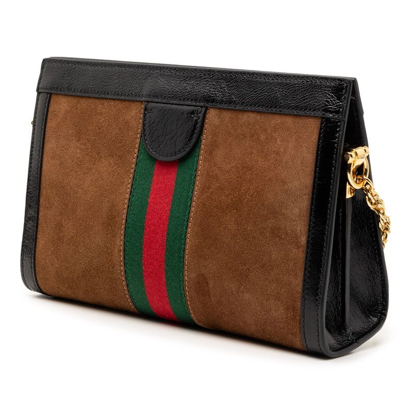 Gucci Ophidia GG Supreme Chain Shoulder Bag Brown Multicolor