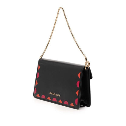 Bvlgari Serpenti Forever Pouch Case Black Multicolor Leather