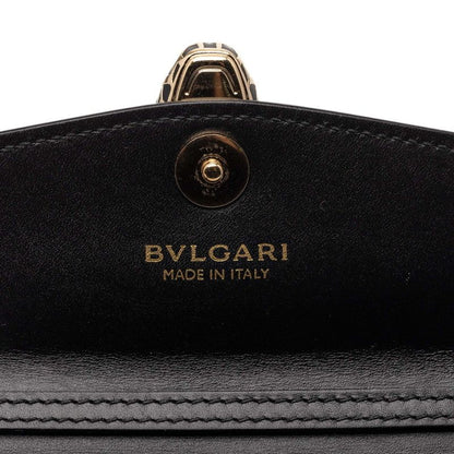 Bvlgari Serpenti Forever Pouch Case Black Multicolor Leather