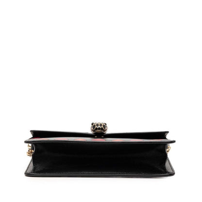 Bvlgari Serpenti Forever Pouch Case Black Multicolor Leather