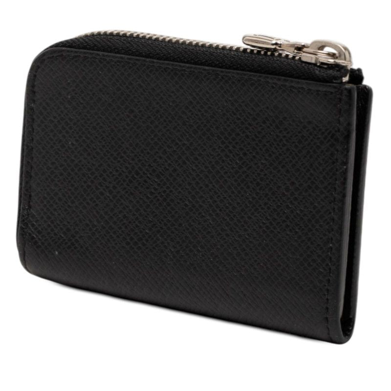 Louis Vuitton Taiga Porte Monnaie Jour Coin Purse L-shaped Zipper Noir Black