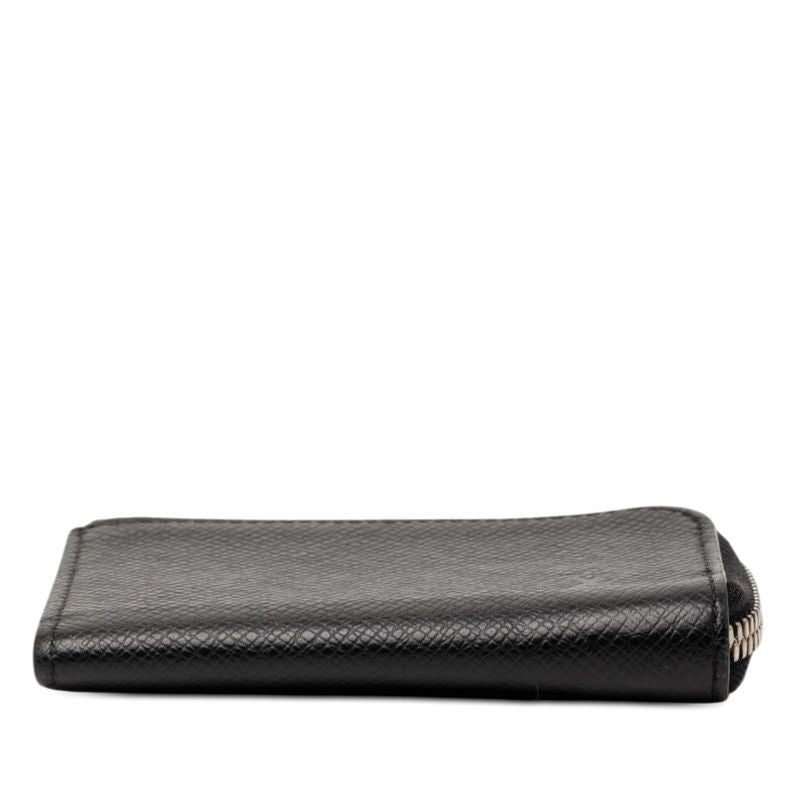 Louis Vuitton Taiga Porte Monnaie Jour Coin Purse L-shaped Zipper Noir Black