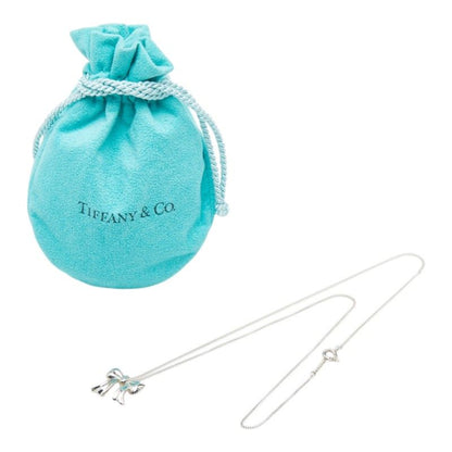 Tiffany & Co Ribbon Pendant Necklace Silver