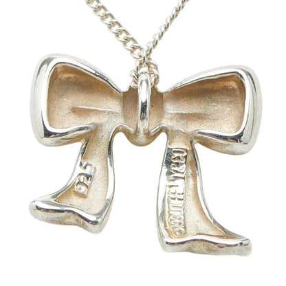 Tiffany & Co Ribbon Pendant Necklace Silver