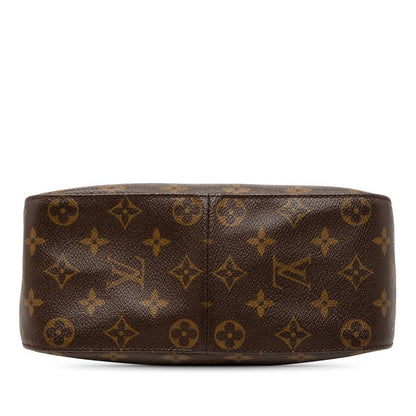 Louis Vuitton Monogram Looping MM Shoulder Bag Brown Leather