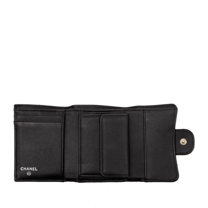 Chanel CC Logo Quilted Black Lambskin