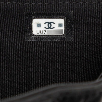 Chanel CC Logo Quilted Black Lambskin