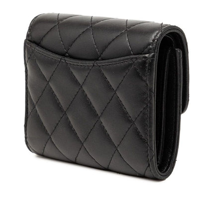 Chanel CC Logo Quilted Black Lambskin