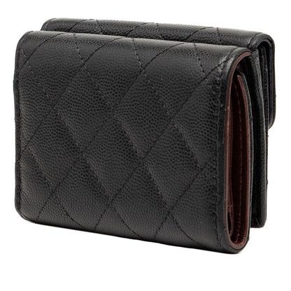 Chanel CC Logo Quilted Black Caviar Leather