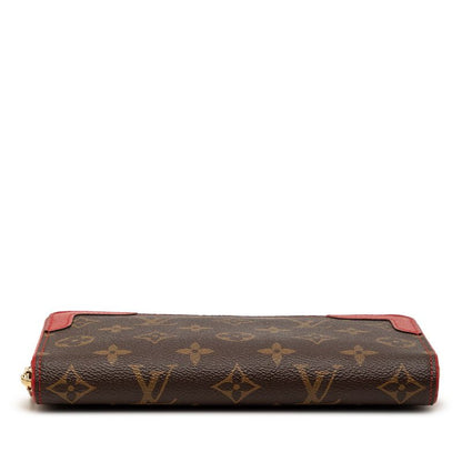 Louis Vuitton Monogram Zippy Wallet Retiro Brown Cerise Leather